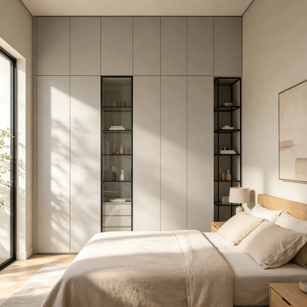 Modern Freestanding Bedroom Wardrobe For Clothing Storage