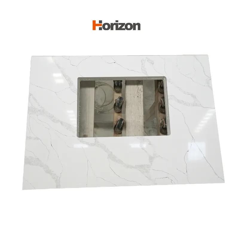 Calacatta White Polished Engineered Quartz Slab 3200x1600mm