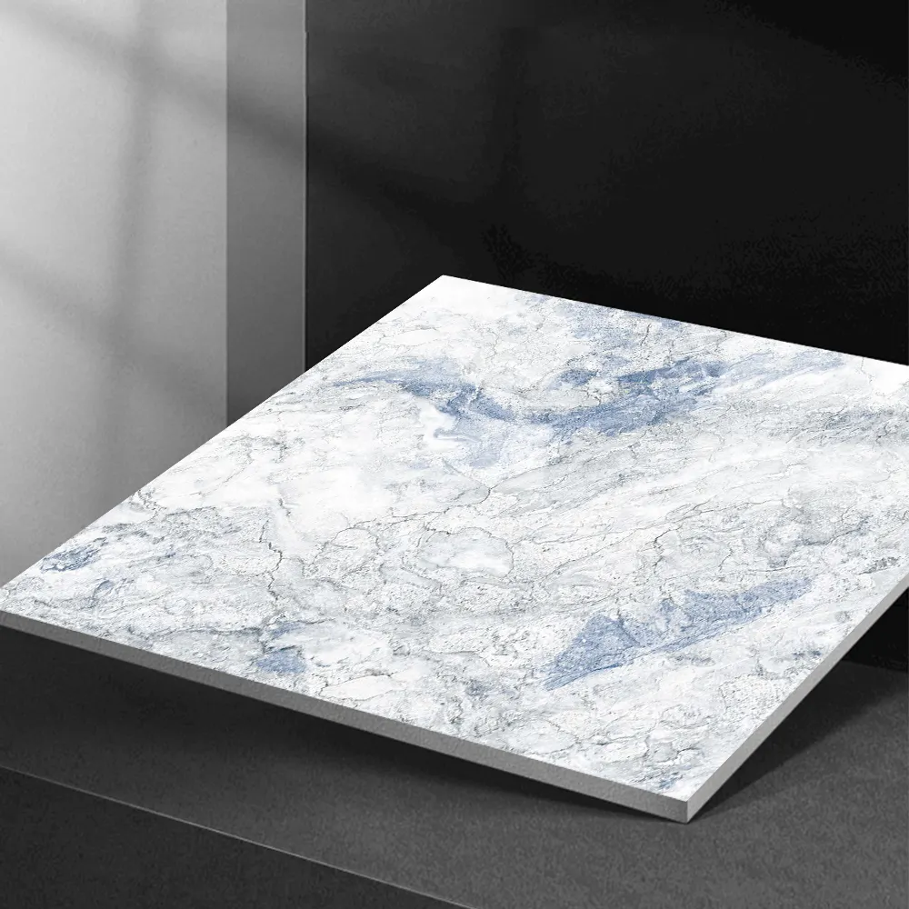 Marble-Look White Polished Porcelain Wall And Floor Tile 600x600mm