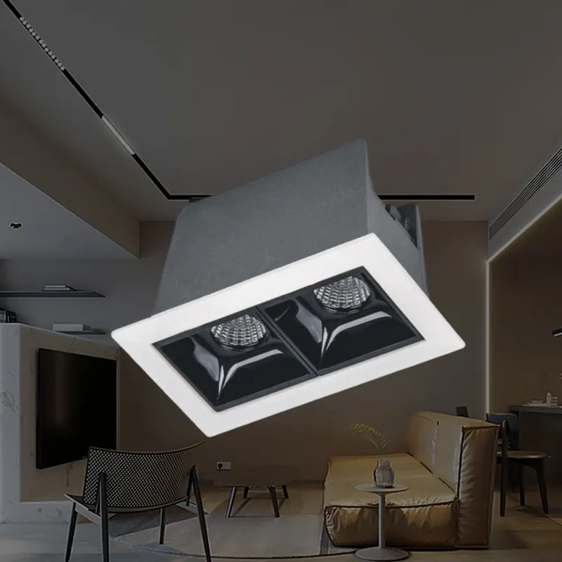 Adjustable Smart Recessed COB LED Grille Spotlight