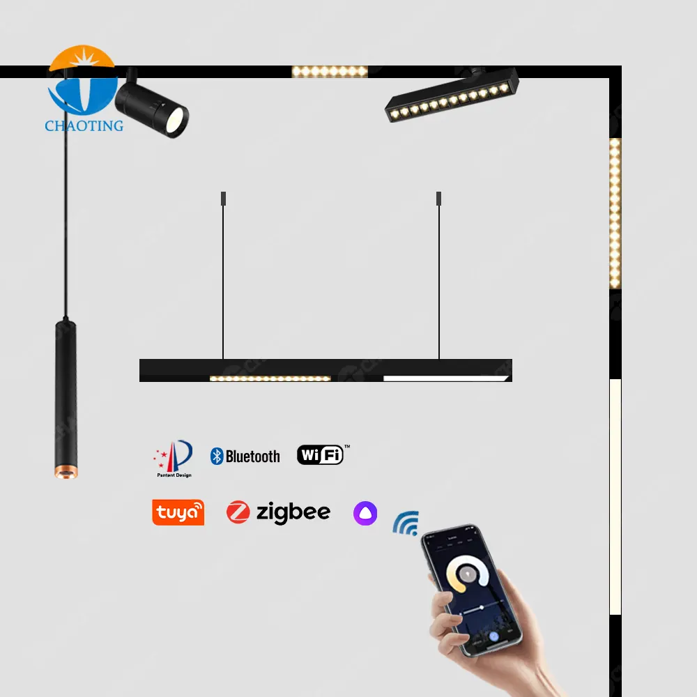 Tuya WiFi Dimmable Magnetic LED Track Lighting System 7-27W 220V