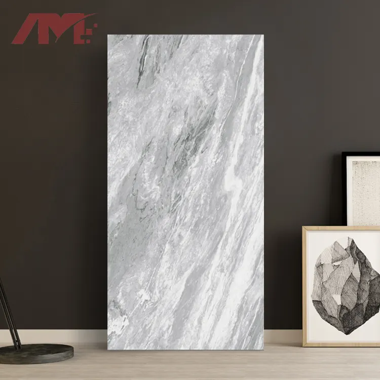 Marble-Look Brown Glazed Porcelain Floor Tile 800x1600mm
