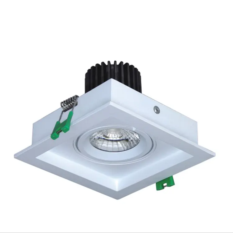 Dimmable Square Aluminum LED Downlight White 12W