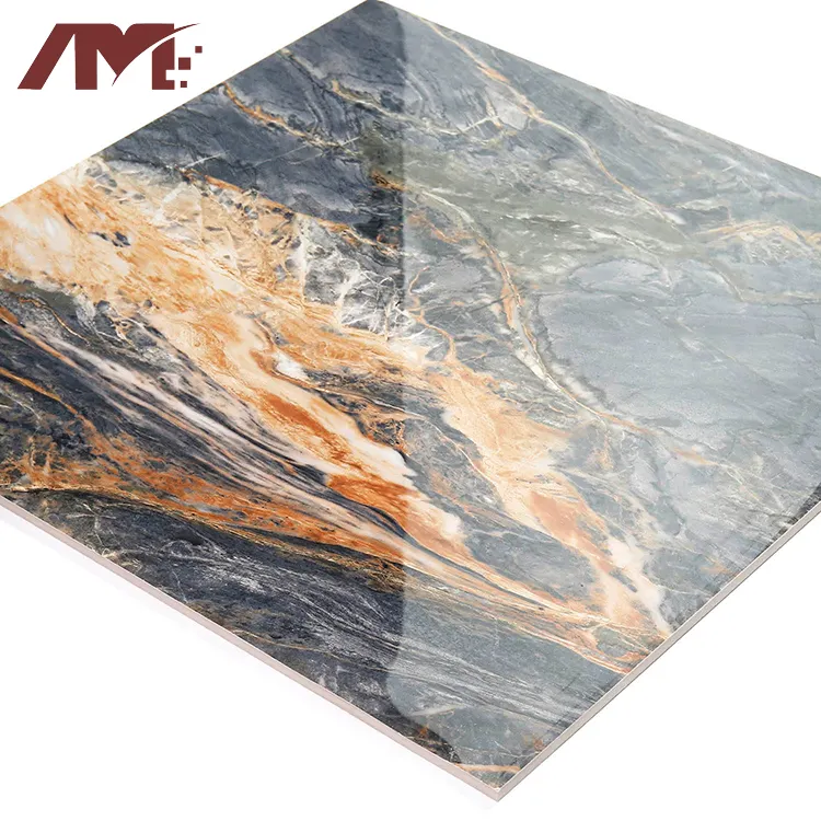 Non-Slip Marble-Look Porcelain Wall And Floor Tile 600x600mm