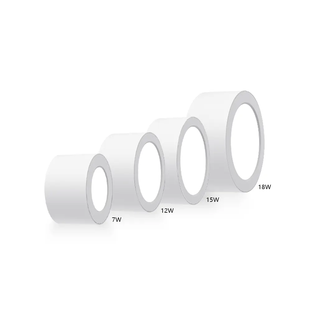 Dimmable Surface-Mounted Round COB LED Downlight Black/White 7-24W IP54