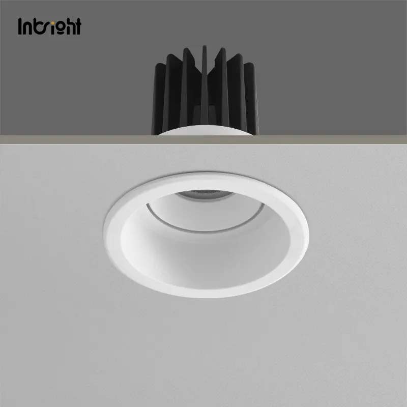 Anti-Glare Adjustable Dimmable Recessed COB LED Downlight 8W IP65