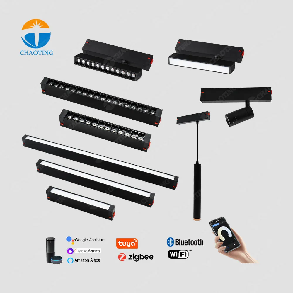 Recessed Aluminum Magnetic LED Track Spotlight 6-27W