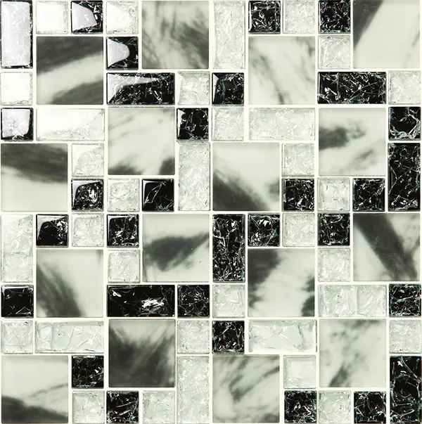White/Blue Porcelain Mosaic Tile