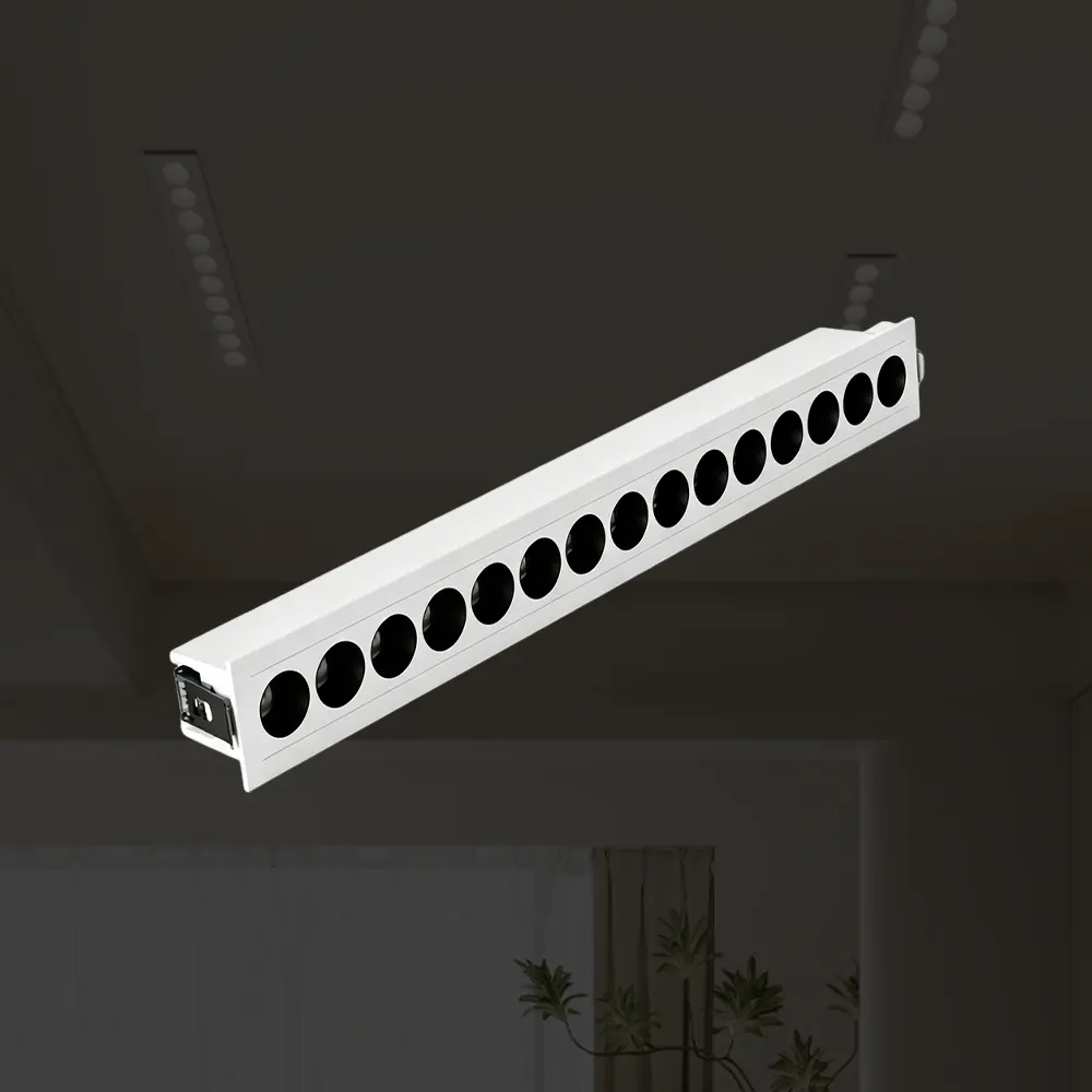 Anti-Glare Adjustable Recessed LED Grille Spotlight 2-30W