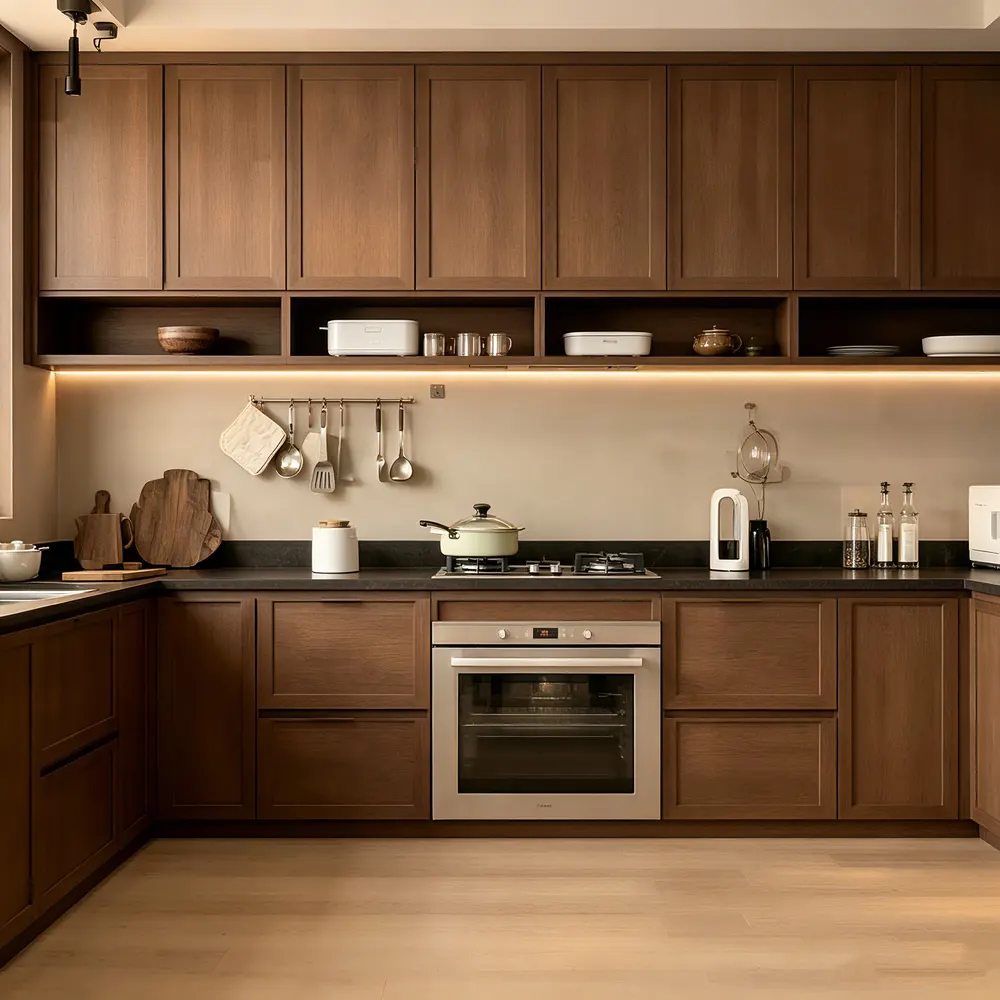 Shaker-Style MDF Modular Kitchen Cabinet Set