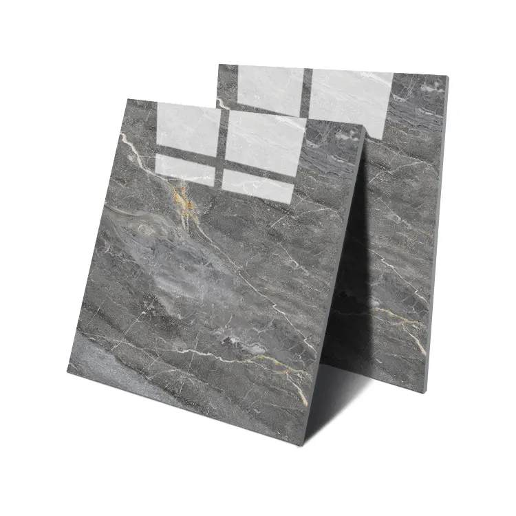 Marble-Look Polished Porcelain Wall And Floor Tile 600x600mm product sample