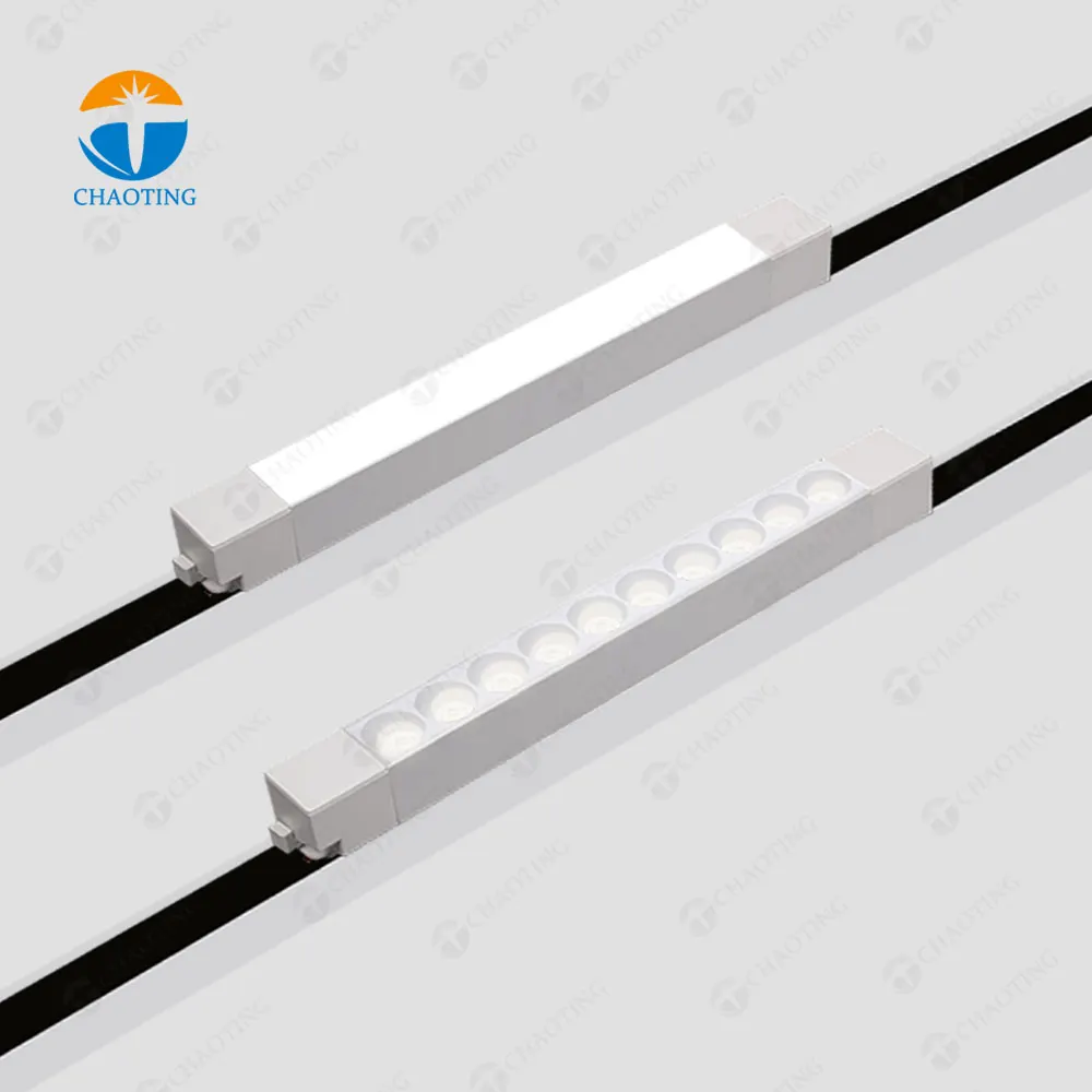 Rotatable Aluminum LED Track Grille Spotlight 10-40W for 2-Wire Track
