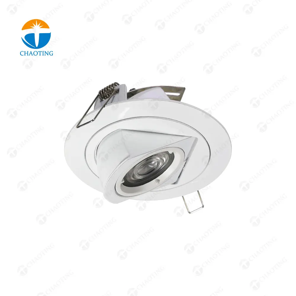 Adjustable Recessed Aluminum Downlight Housing Black/White GU10