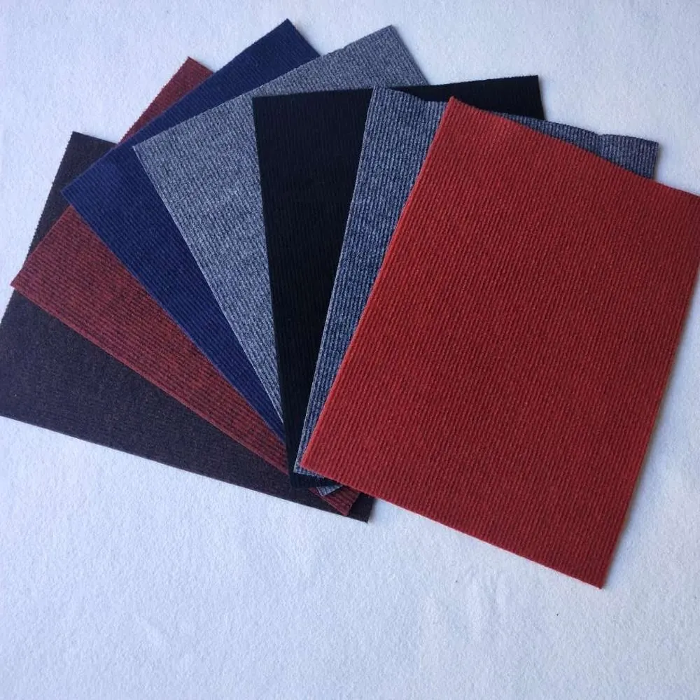 Needle-Punched Ribbed Red Polyester Exhibition And Event Carpet