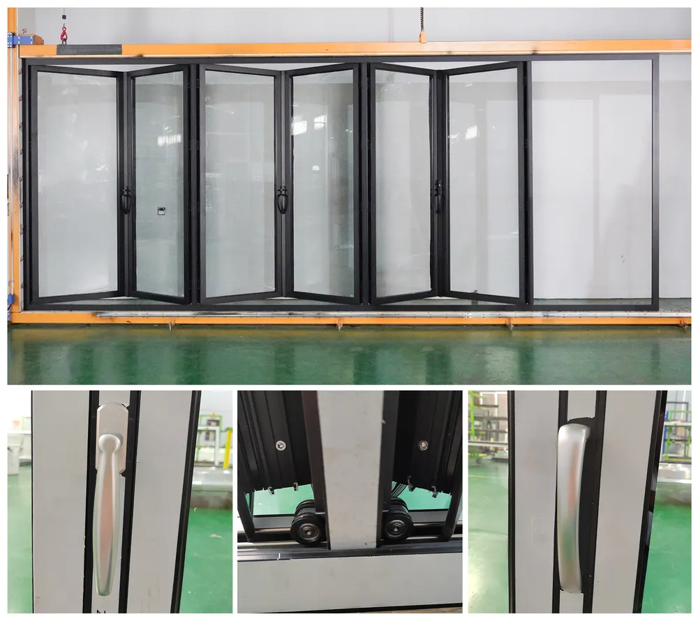 Thermal-Break Aluminum Bifold Window With Double Tempered Glazing