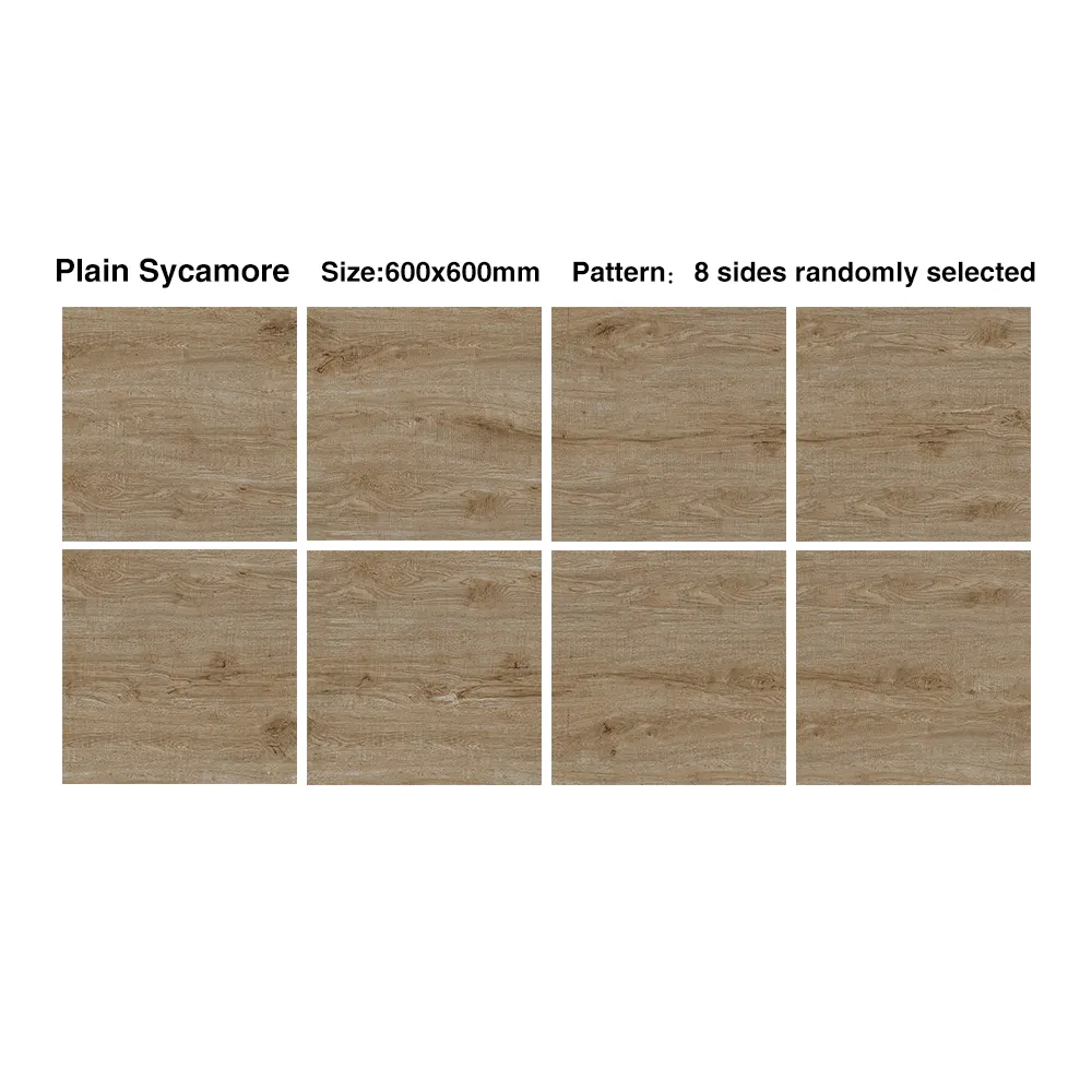 Non-Slip Wood-Look Matte Porcelain Outdoor Tile 600x600mm