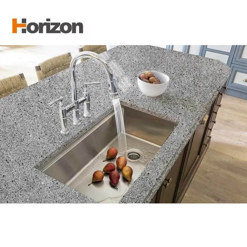 Jade-Look Gray Engineered Quartz Slab 3200x1600mm