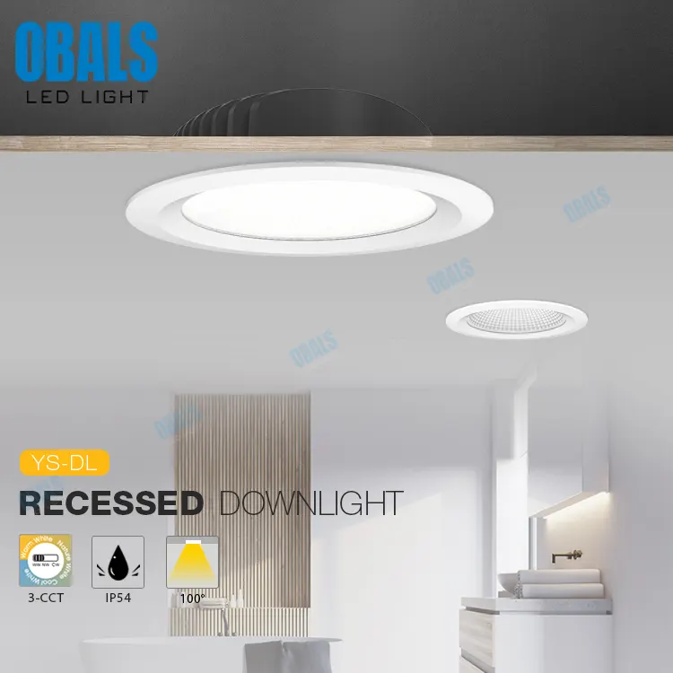Recessed Aluminum LED Downlight 9/12W 100-120V 3in/5in/6in/8in