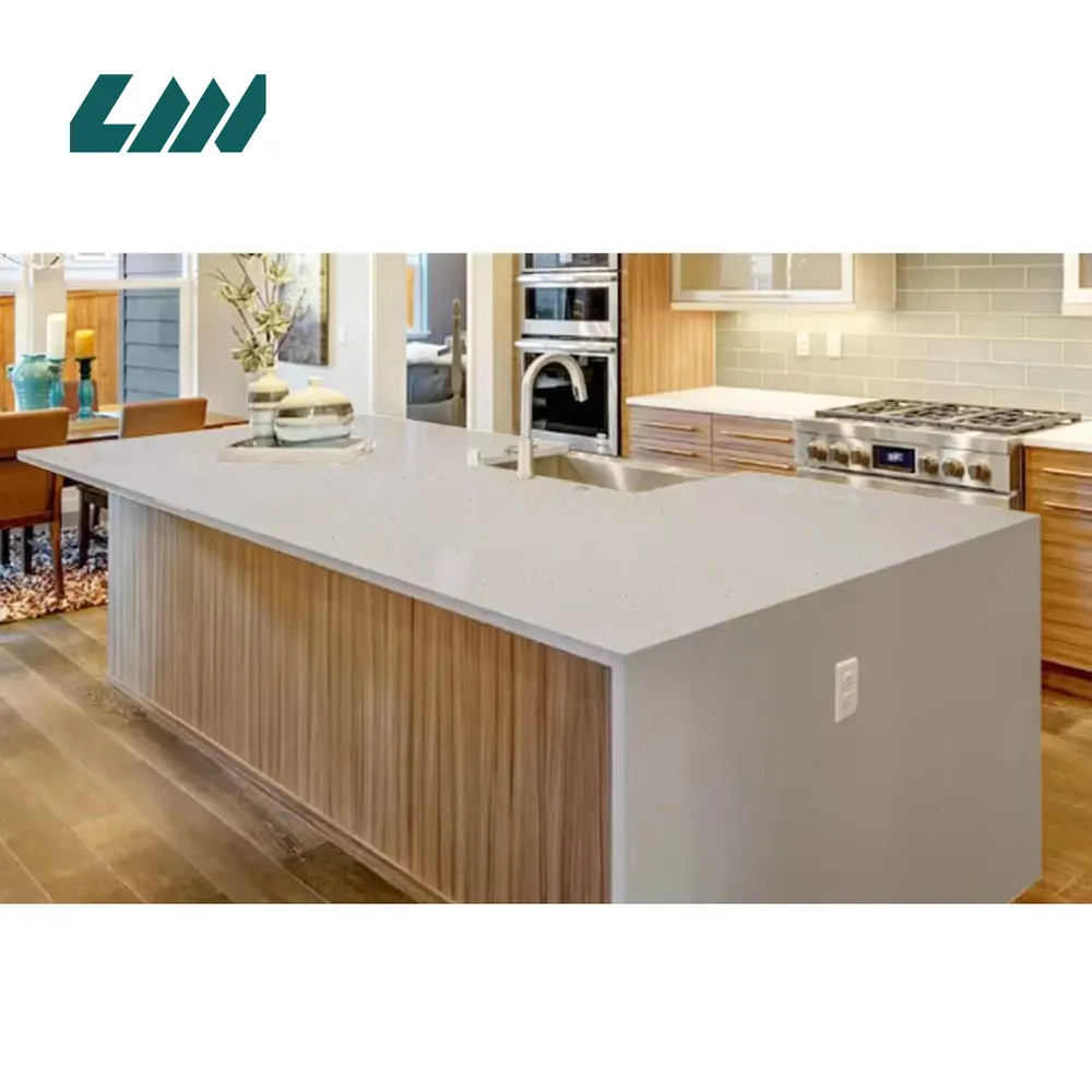 Jade-Look White Engineered Quartz Slab 3200x1600mm