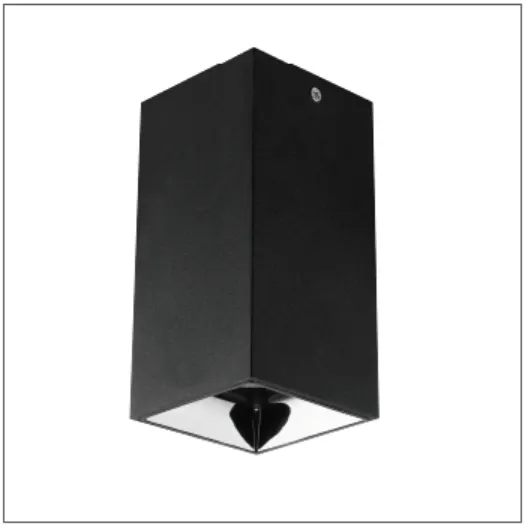 Anti-Glare Surface-Mounted Square LED Downlight Black/White IP65