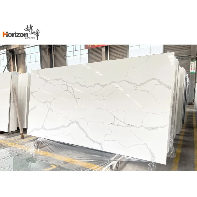 Calacatta White Engineered Quartz Slab 3200x1600mm