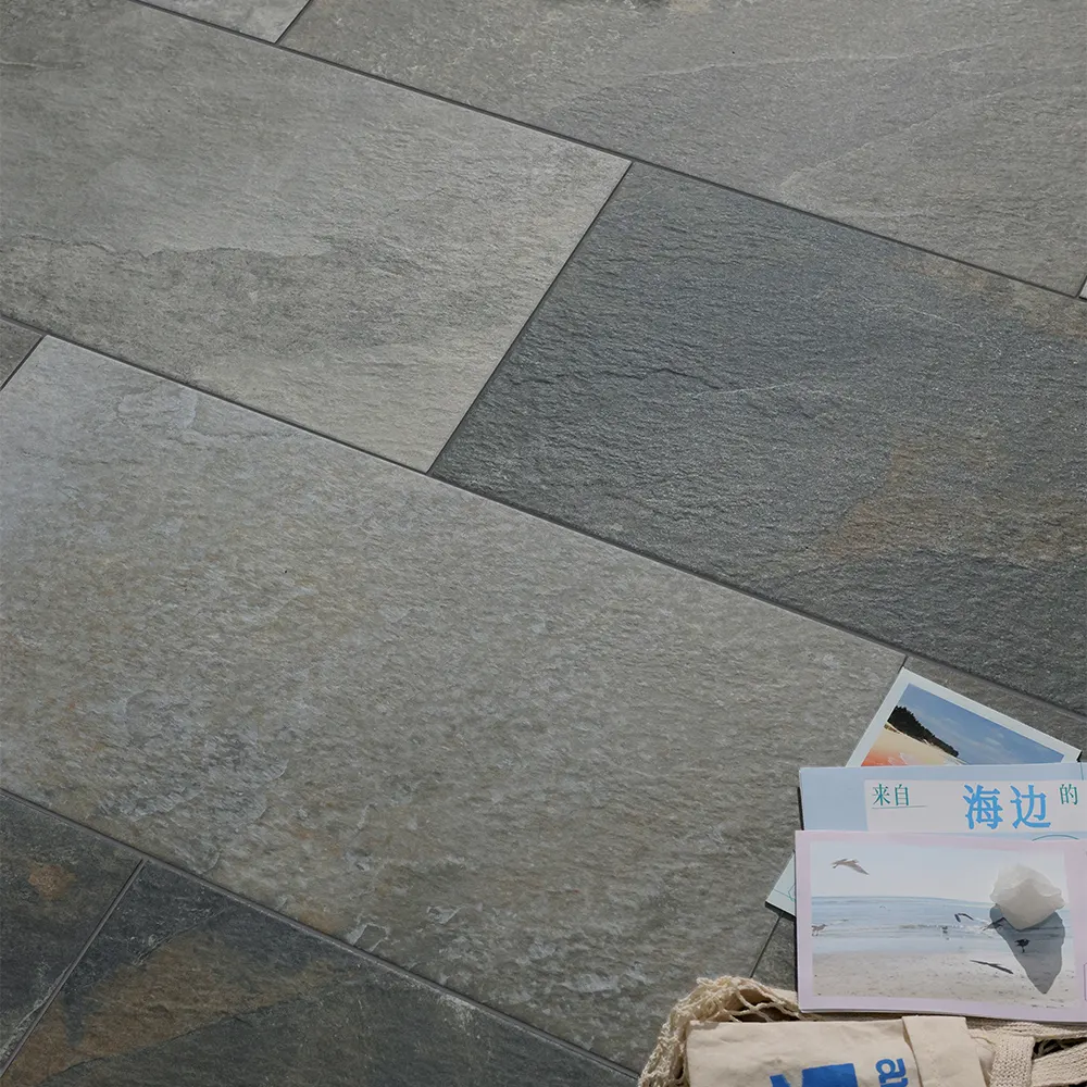 Non-Slip Stone-Look Matte Porcelain Swimming Pool Tile 300x600mm