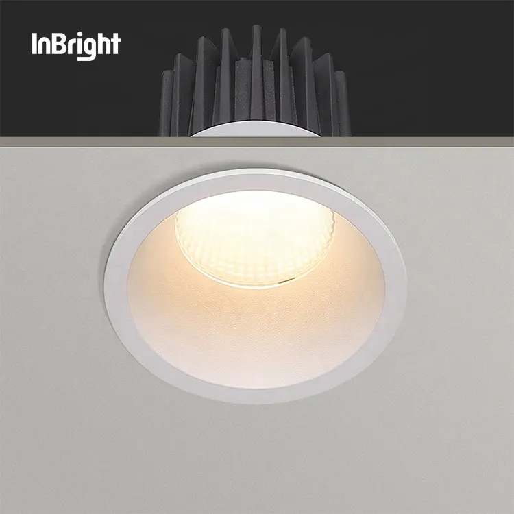 Anti-Glare Dimmable Recessed COB LED Downlight 5-18W