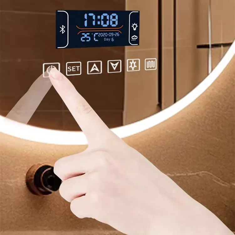 Touch-Controlled Smart Aluminum LED Bathroom Mirror Light IP65 3000-6000K