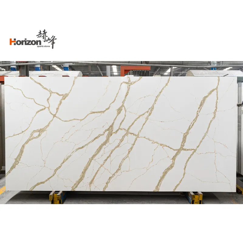 Calacatta White Engineered Quartz Slab 3200x1600mm