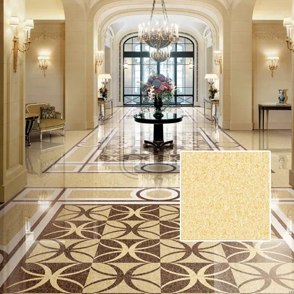 Beige Polished Porcelain Floor Tile 600x600mm