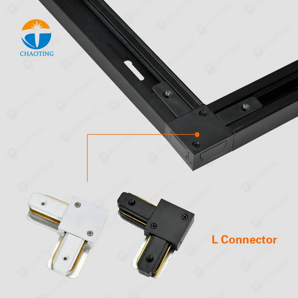 Aluminum 2-Wire T-Connector for Track Lighting product sample