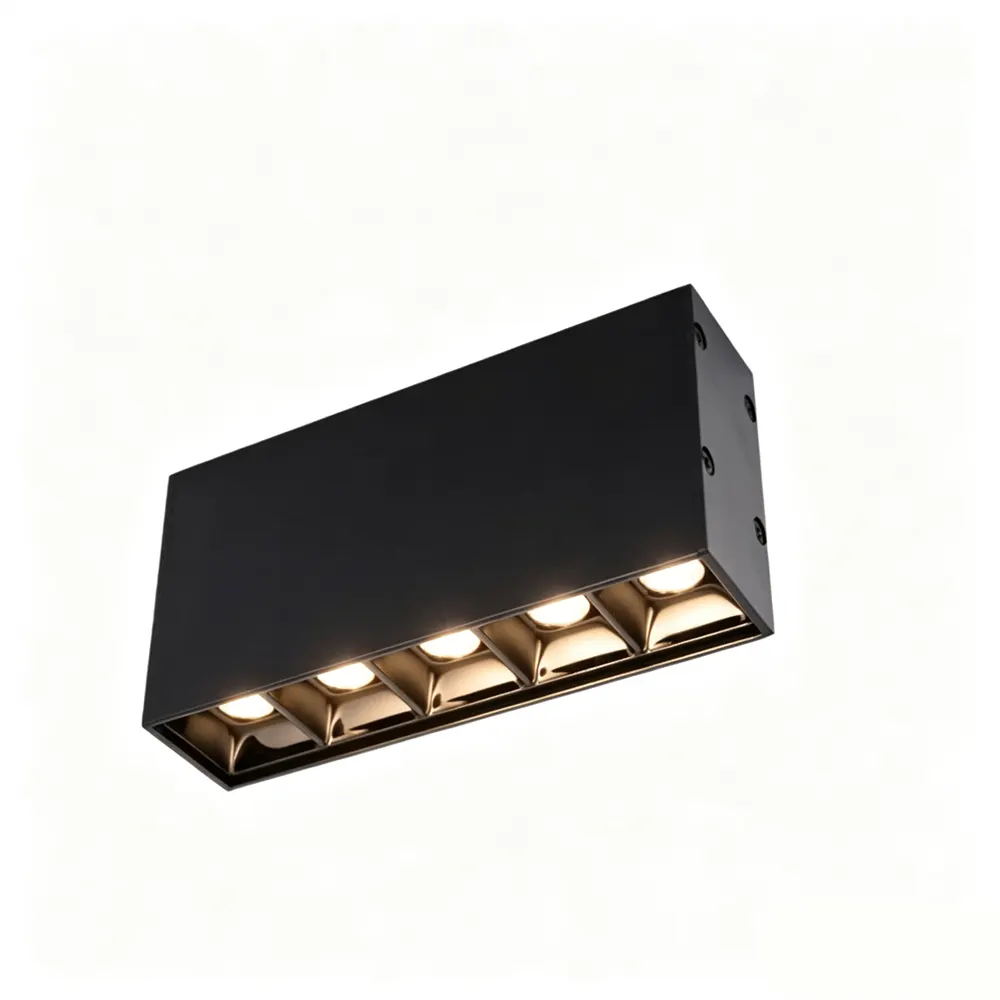 Anti-Glare Aluminum LED Grille Spotlight Black