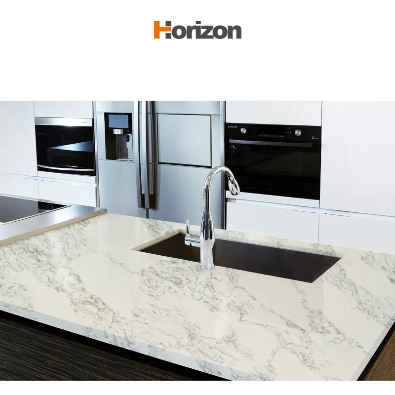 White Engineered Quartz Slab 3200x1600mm