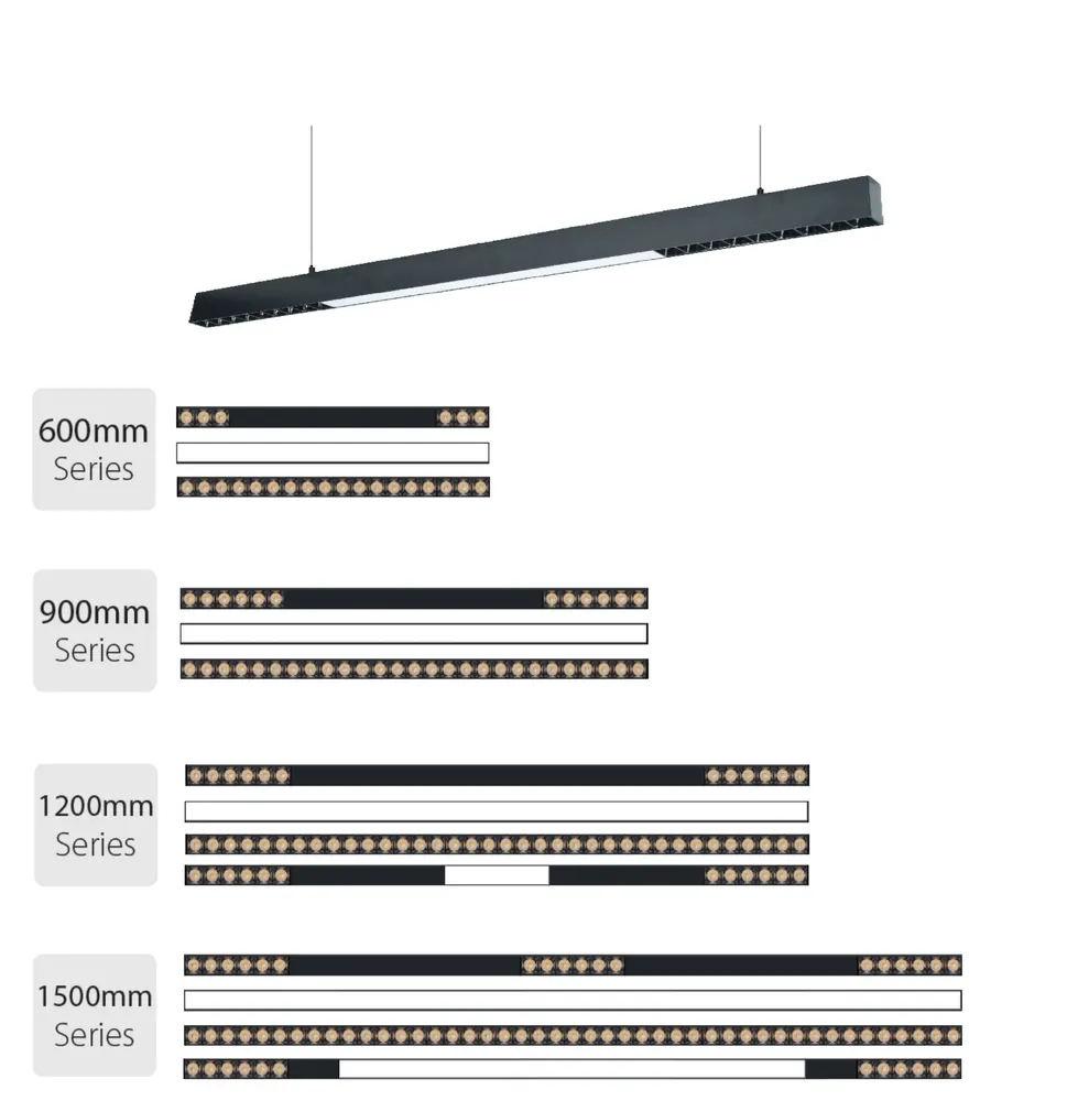Aluminum Linear LED Pendant Light 39x75 20-50W