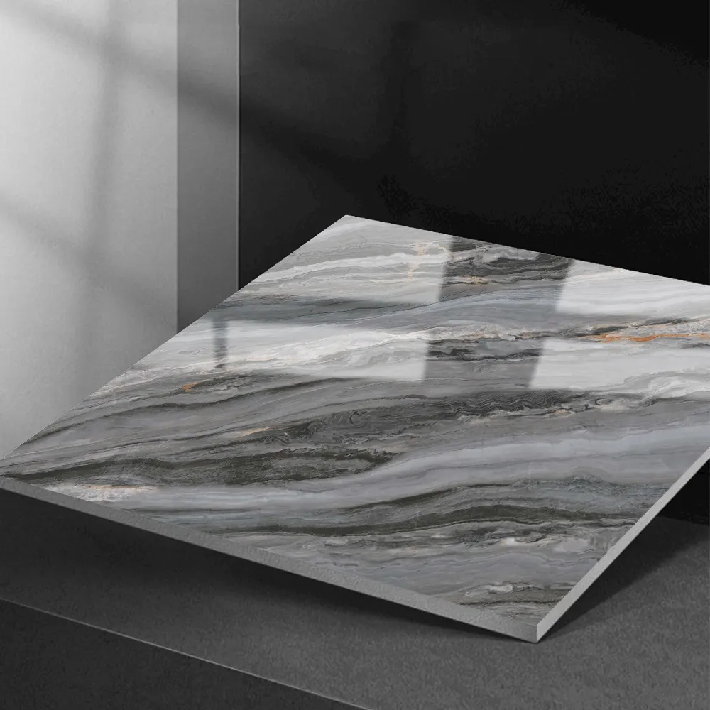 Non-Slip Stone-Look Polished Porcelain Floor Tile 600x600mm