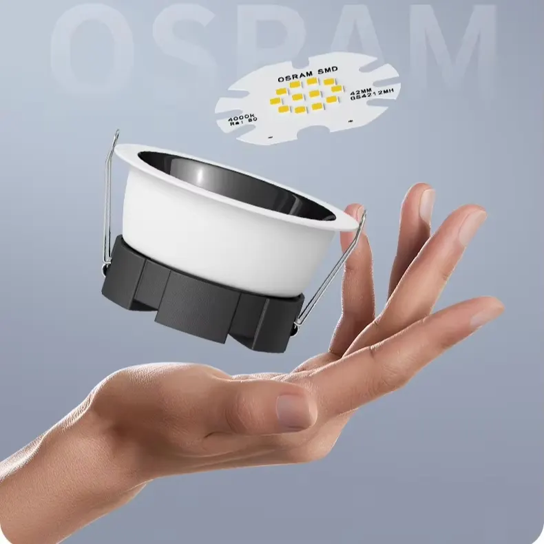 Anti-Glare Recessed Aluminum LED Downlight 7-12W