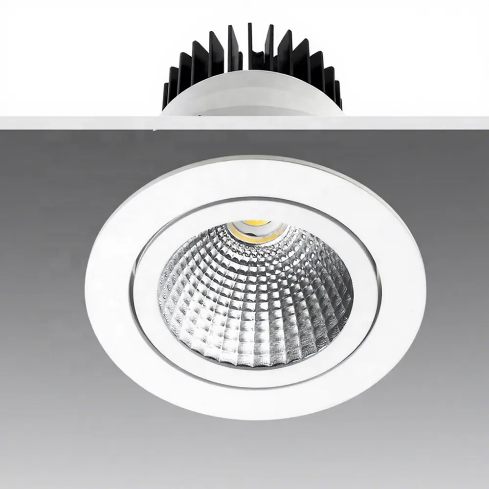 Adjustable Recessed Aluminum COB LED Downlight 6-15W 110mm product sample