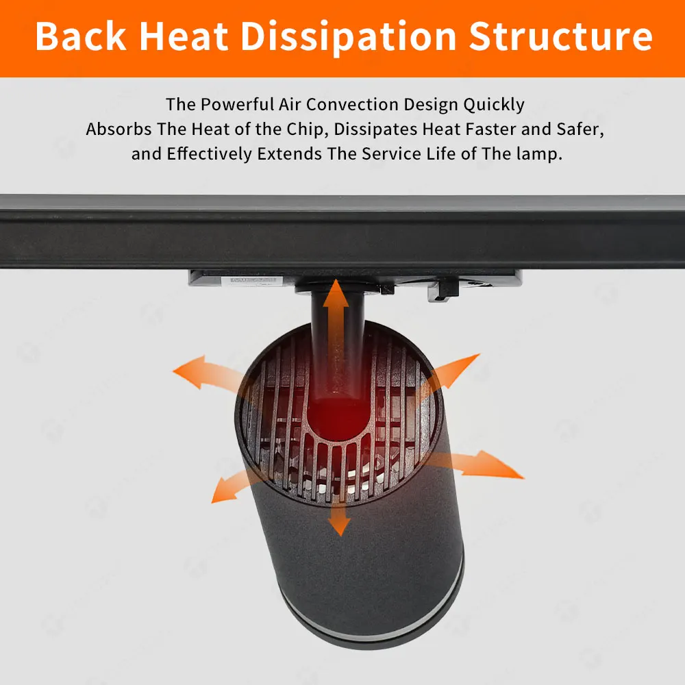 Adjustable Aluminum Track Spotlight Housing MR16/GU10