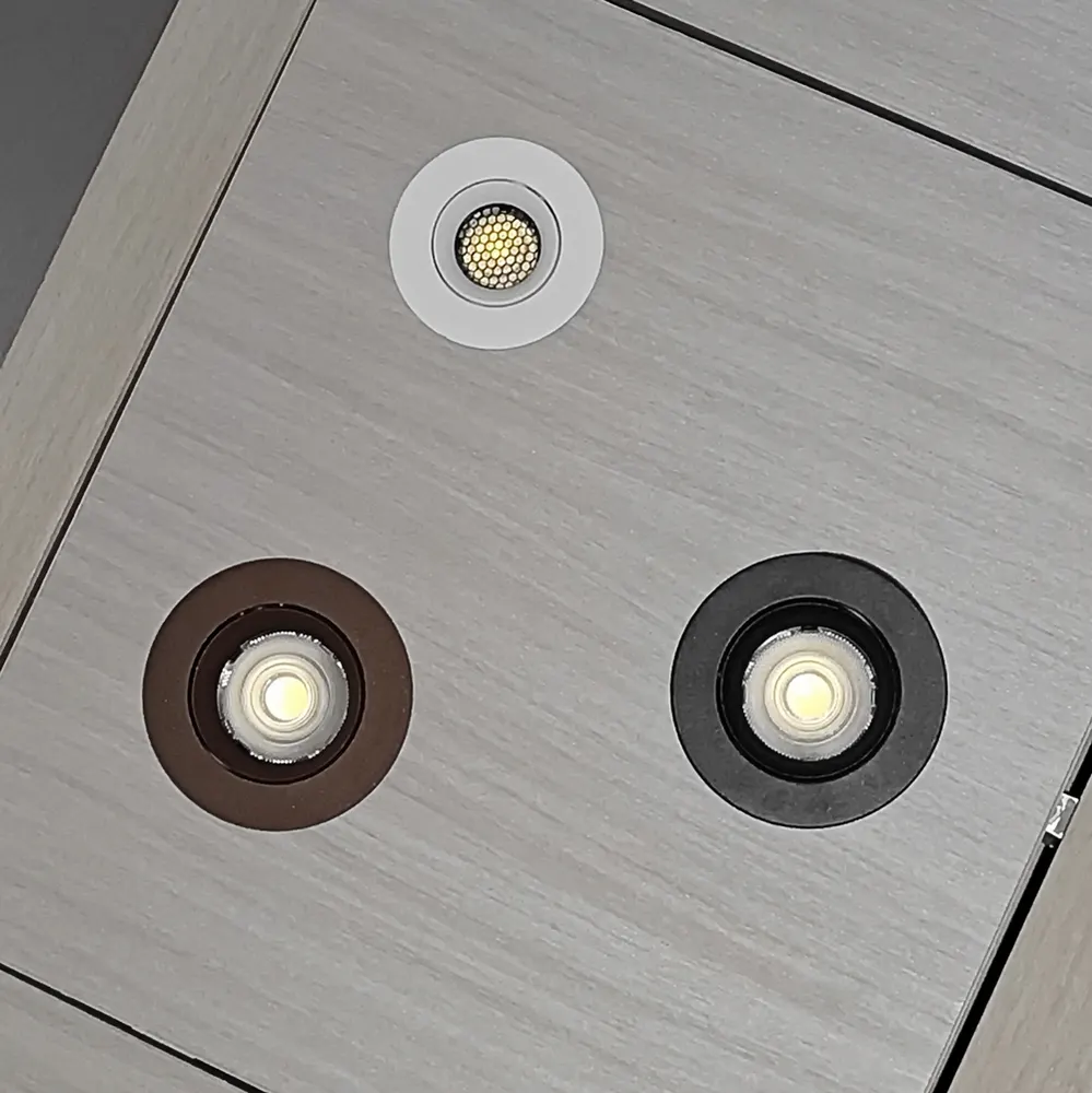 Adjustable Recessed Aluminum LED Downlight Black 5-18W 3CCT Selectable