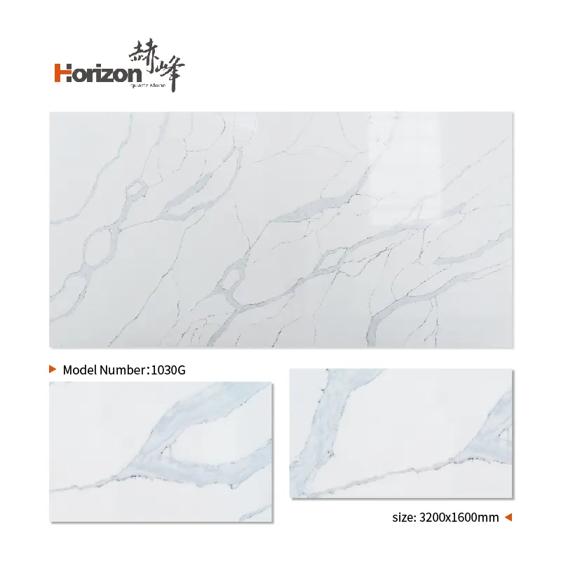 Calacatta Engineered Quartz Slab 3200x1600mm