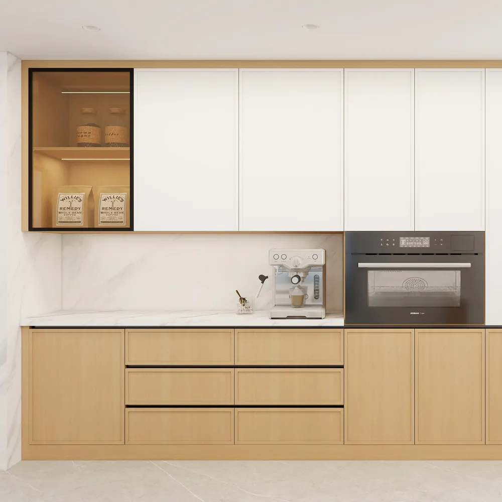 Modern Melamine Modular Kitchen Cabinet Set