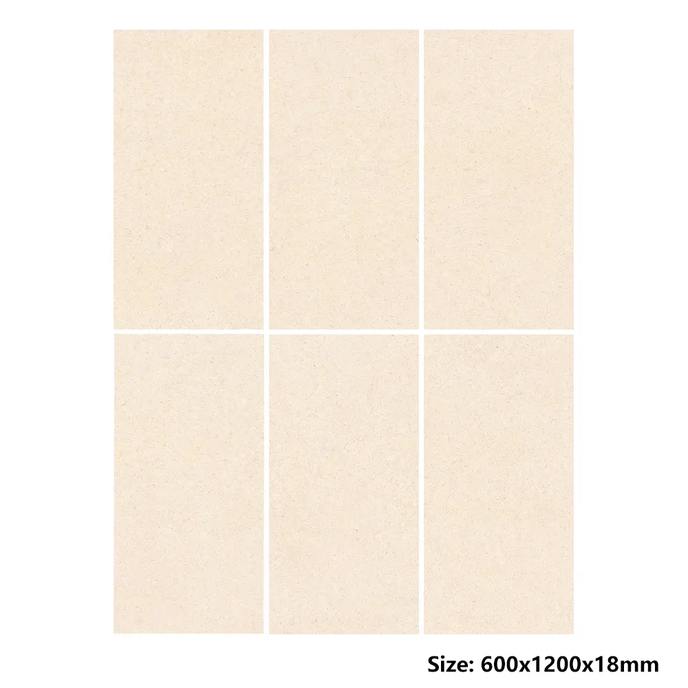 Non-Slip Stone-Look Porcelain Outdoor Tile 600x1200mm