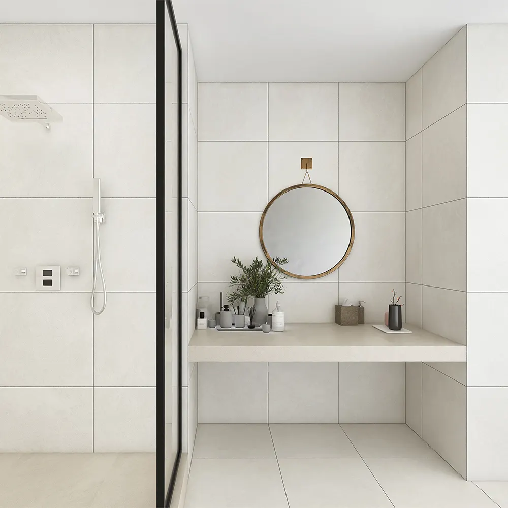 Non-Slip Stone-Look Matte Ceramic Floor Tile 600x600mm