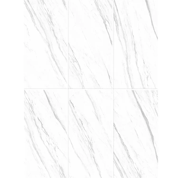 Marble-Look Gray Polished Porcelain Wall And Floor Tile 600x1200mm