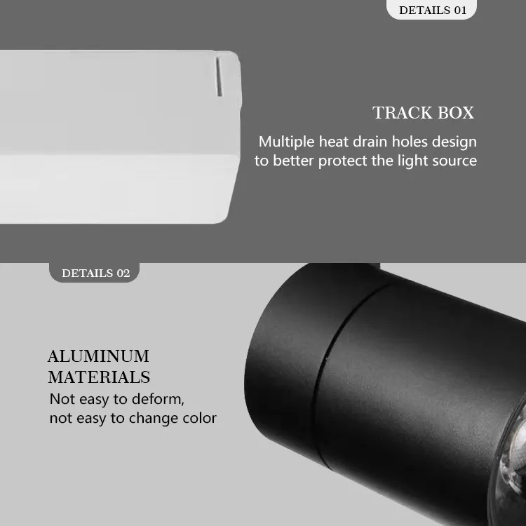 Aluminum Magnetic COB LED Track Spotlight 18-36W