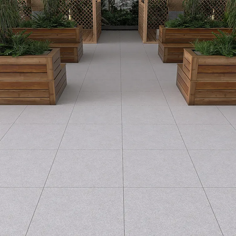 Stone-Look Gray Glazed Porcelain Floor Tile 600x600x20mm