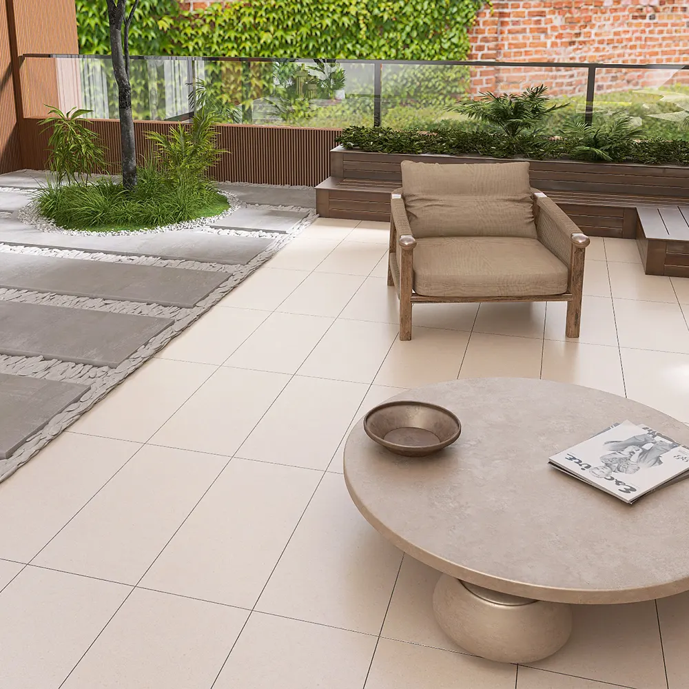 Non-Slip Stone-Look Porcelain Outdoor Tile 600x1200mm