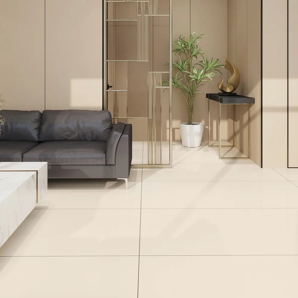Marble-Look Polished Porcelain Floor Tile 750x1500mm