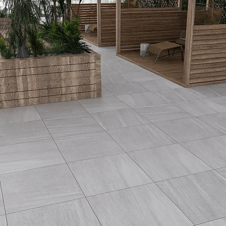 Non-Slip Stone-Look Porcelain Exterior Wall Tile 600x600mm