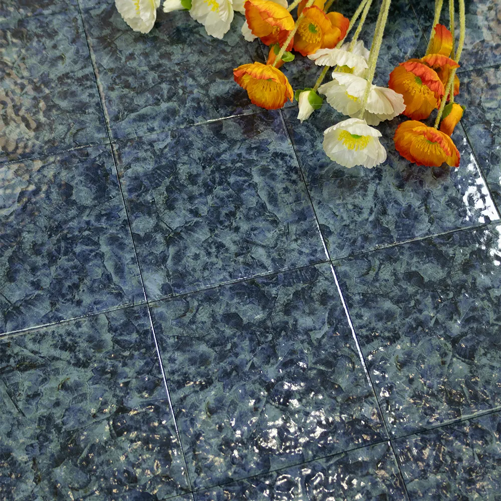 Non-Slip Stone-Look Porcelain Swimming Pool Tile 150x150mm